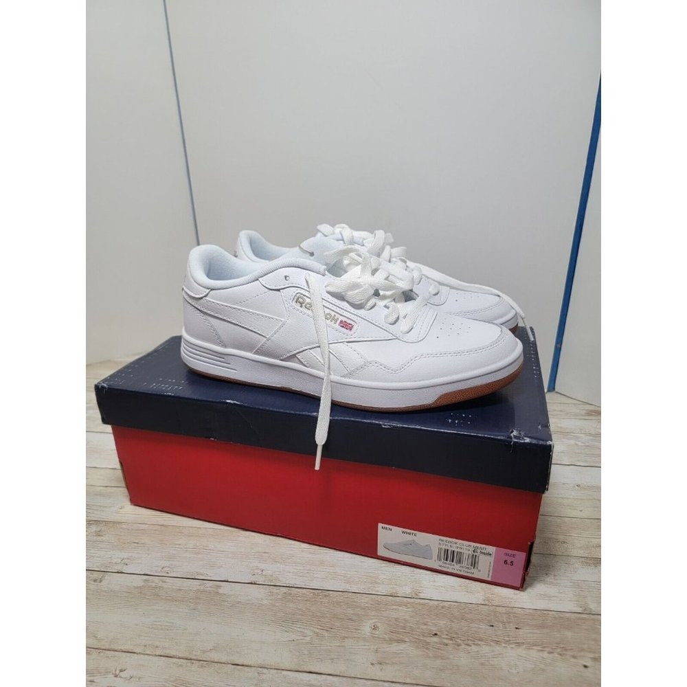 NEW‎ Reebok Club Memt Men's Size 6.5, W8 White Leather Lifestyle Sneakers Shoes